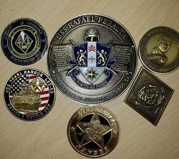 Military challenge coin collection growing!